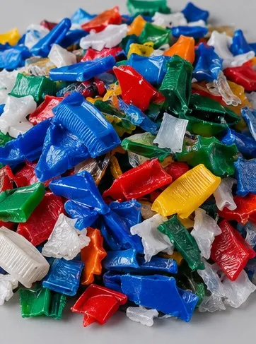 Măcinătură de dopuri de plastic colorate